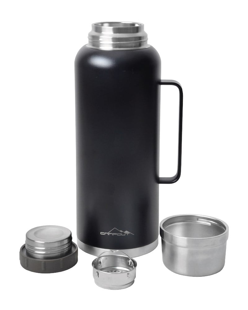 CAMPOUT ÇİFT KATMANLI SİYAH TERMOS 2600 ML