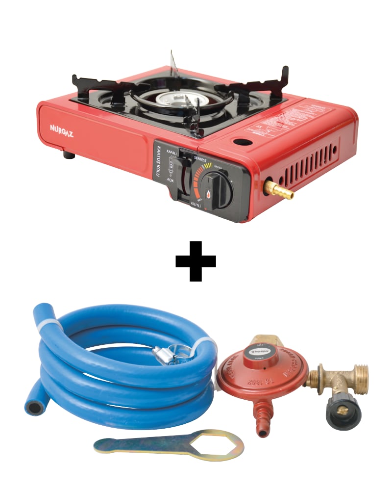PORTATİF OCAK + HORTUM DEDANTÖR SET